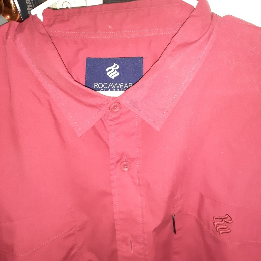 3XL MENS ROCAWEAR SHORTSLEEVE BUTTON UP